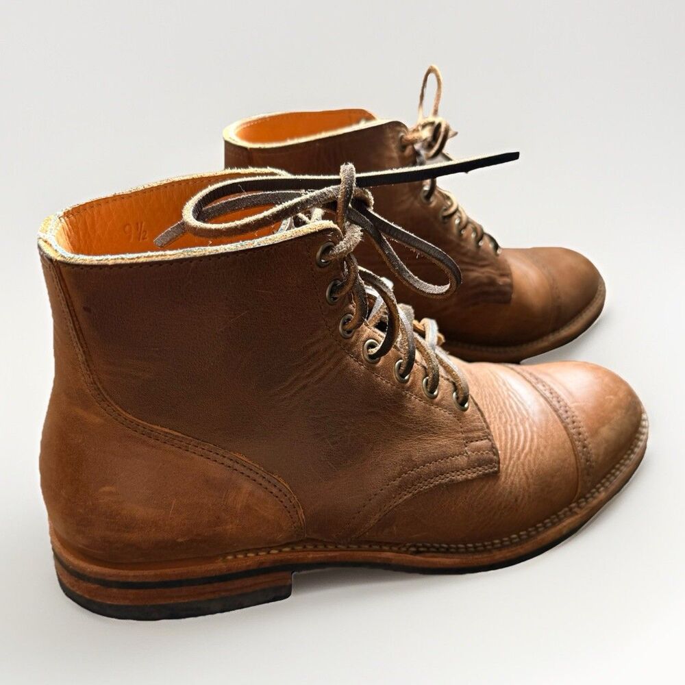 Viberg Service Boots 9.5 2030 Bourbon Shell Dainite Stitchdown Cap Toe